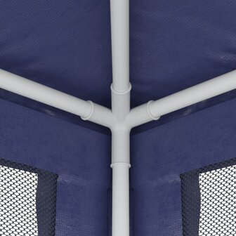 Partytent met 4 mesh zijwanden 3x3 m HDPE blauw 6
