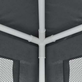 Partytent met 4 mesh zijwanden 3x3 m HDPE antracietkleurig 6
