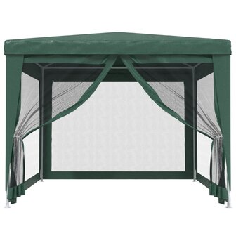 Partytent met 4 mesh zijwanden 3x4 m HDPE groen 3