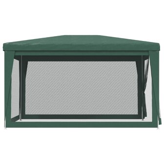Partytent met 4 mesh zijwanden 3x4 m HDPE groen 4