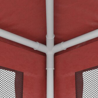 Partytent met 4 mesh zijwanden 3x4 m HDPE rood 6