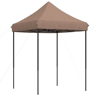 Partytent inklapbaar pop-up 200x200x306 cm bruin 5