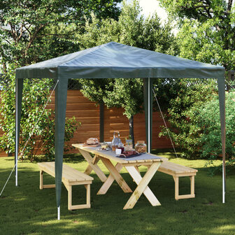Partytent professioneel 90 g/m&sup2; 2,5x2,5 m groen 1