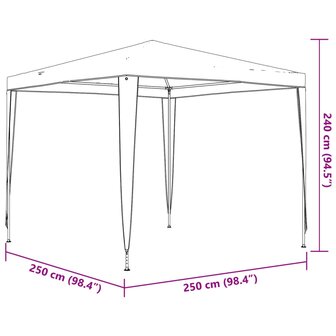 Partytent professioneel 90 g/m&sup2; 2,5x2,5 m groen 8