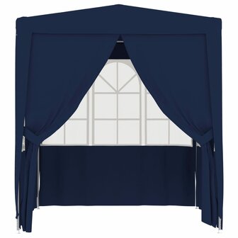 Partytent met zijwanden professioneel 90 g/m&sup2; 2x2 m blauw 2