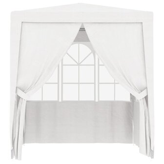 Partytent met zijwanden professioneel 90 g/m&sup2; 2,5x2,5 m wit 2
