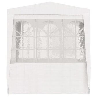 Partytent met zijwanden professioneel 90 g/m&sup2; 2,5x2,5 m wit 3