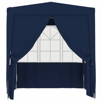 Partytent met zijwanden professioneel 90 g/m&sup2; 2,5x2,5 m blauw 2