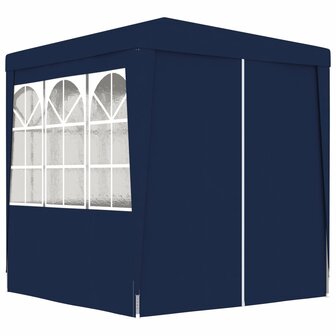 Partytent met zijwanden professioneel 90 g/m&sup2; 2,5x2,5 m blauw 4