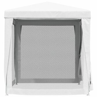 Partytent met 4 mesh zijwanden 2x2 m wit 5