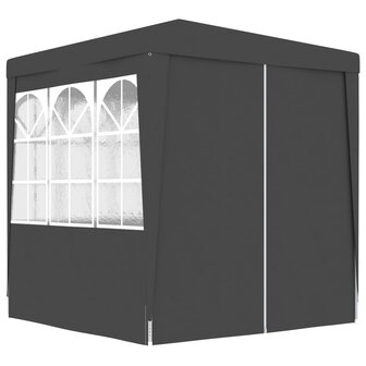 Partytent met zijwanden professioneel 90 g/m&sup2; 2x2 m antraciet 1