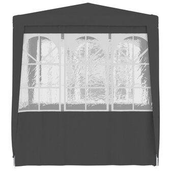 Partytent met zijwanden professioneel 90 g/m&sup2; 2x2 m antraciet 4
