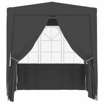 Partytent met wanden professioneel 90 g/m&sup2; 2,5x2,5 m antraciet 2