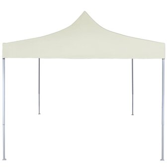 Partytent professioneel inklapbaar 2x2 m staal cr&egrave;me 2