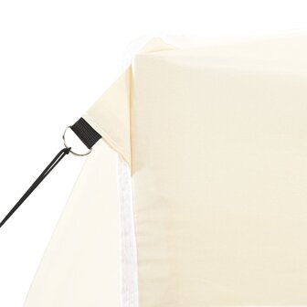 Partytent met 4 zijwanden inklapbaar 2x2 m staal cr&egrave;me 5