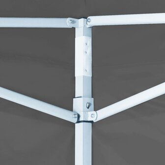 Partytent met 4 zijwanden inklapbaar 2x2 m staal antraciet 4