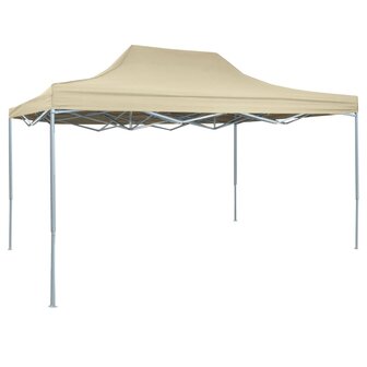 Partytent inklapbaar 3x4 m staal cr&egrave;me 1