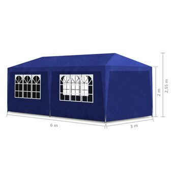 Partytent 3x6 m blauw 6