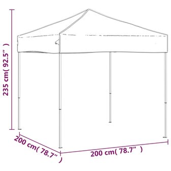 Partytent inklapbaar 2x2 m blauw 8