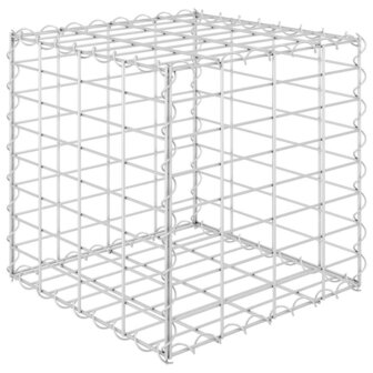 Gabion plantenbak verhoogd kubus 40x40x40 cm staaldraad 2