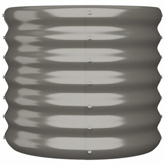 Plantenbak 40x40x36 cm gepoedercoat staal grijs 3