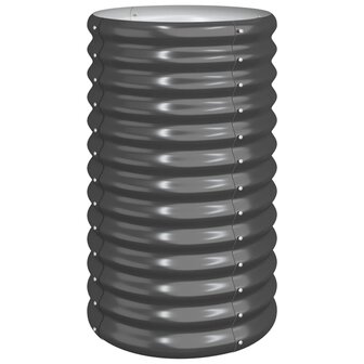 Plantenbak 40x40x68 cm gepoedercoat staal antracietkleurig 2