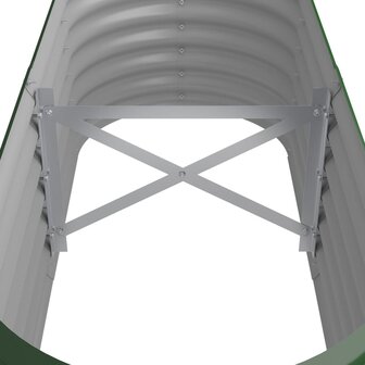 Plantenbak 114x40x36 cm gepoedercoat staal groen 5