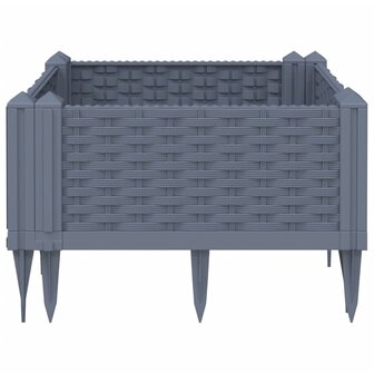 Plantenbak met pinnen 42,5x42,5x28,5 cm polypropeen grijs 4