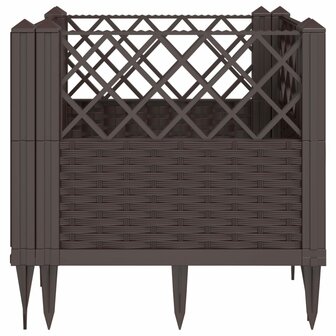 Plantenbak met pinnen 43,5x43,5x43,5 cm polypropeen bruin 4