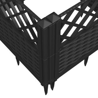 Plantenbak met pinnen 43,5x43,5x43,5 cm polypropeen zwart 7