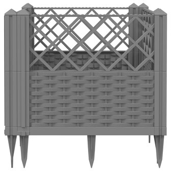 Plantenbak met pinnen 43,5x43,5x43,5 cm polypropeen lichtgrijs 4