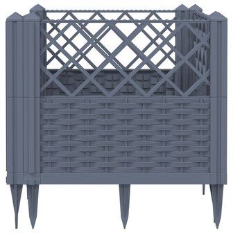 Plantenbak met pinnen 43,5x43,5x43,5 cm polypropeen grijs 4