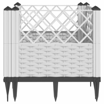 Plantenbak met pinnen 43,5x43,5x43,5 cm polypropeen wit 5