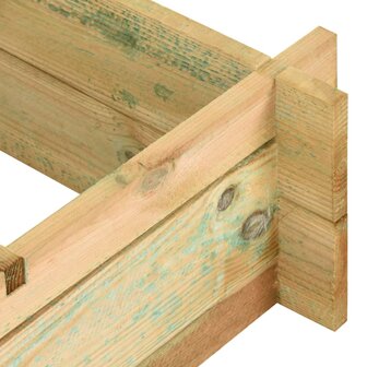 Plantenbak verhoogd 90x90x20 cm ge&iuml;mpregneerd hout 5