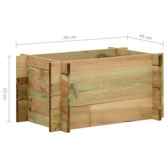 Plantenbak 40 cm ge&iuml;mpregneerd grenenhout 5