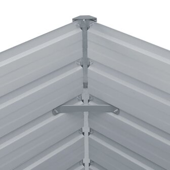 Plantenbak verhoogd 100x100x45 cm gegalvaniseerd staal grijs 5