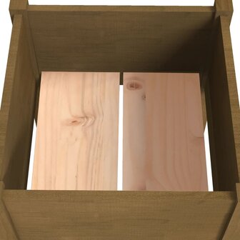 Plantenbak 50x50x70 cm massief grenenhout honingbruin 5