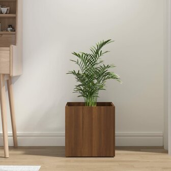 Plantenbak 40x40x40 cm bewerkt hout bruineiken 4
