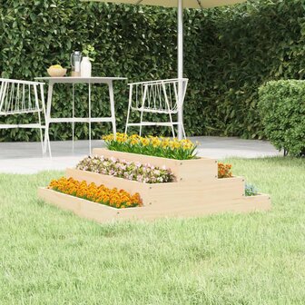 Plantenbak 80x80x27 cm massief grenenhout 1