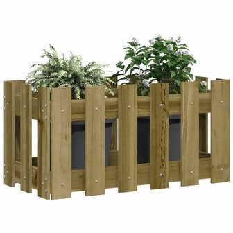 Plantenbak met hekontwerp 60x30x30 cm ge&iuml;mpregneerd grenenhout 3