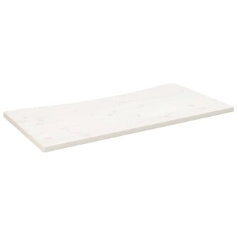 Bureaublad 110x55x2,5 cm massief grenenhout wit 2