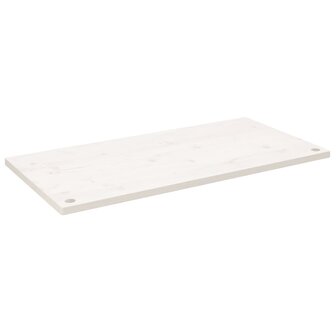 Bureaublad 110x55x2,5 cm massief grenenhout wit 2