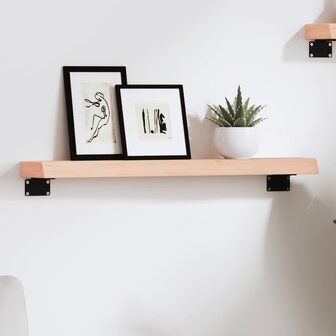 Wandschap 60x10x4 cm onbehandeld massief eikenhout 1