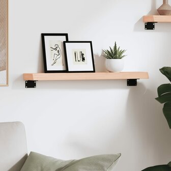 Wandschap 60x10x4 cm onbehandeld massief eikenhout 3