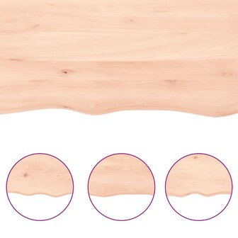 Wandschap 60x10x4 cm onbehandeld massief eikenhout 5