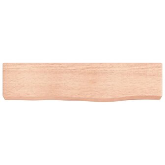 Wandschap 40x10x4 cm behandeld massief eikenhout lichtbruin 4