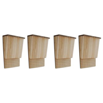 Vleermuizenkasten 4 st 22x12x34 cm hout 1