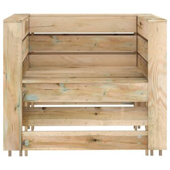 2-delige Loungeset pallet ge&iuml;mpregneerd grenenhout 3