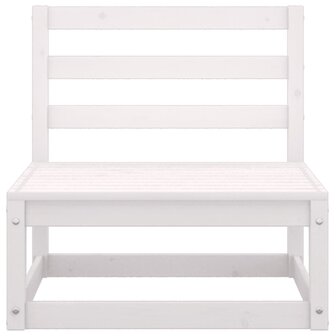 2-delige Loungeset met kussens massief grenenhout wit 4