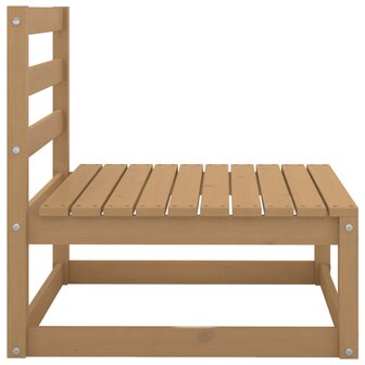 2-delige Loungeset met kussens grenenhout honingbruin 4